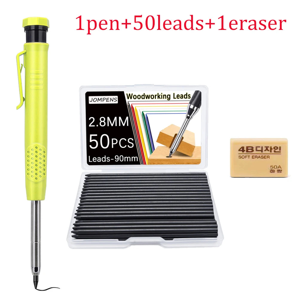 Carpenter Pencil Set 2.8mm Flat Construction Marking Pencils