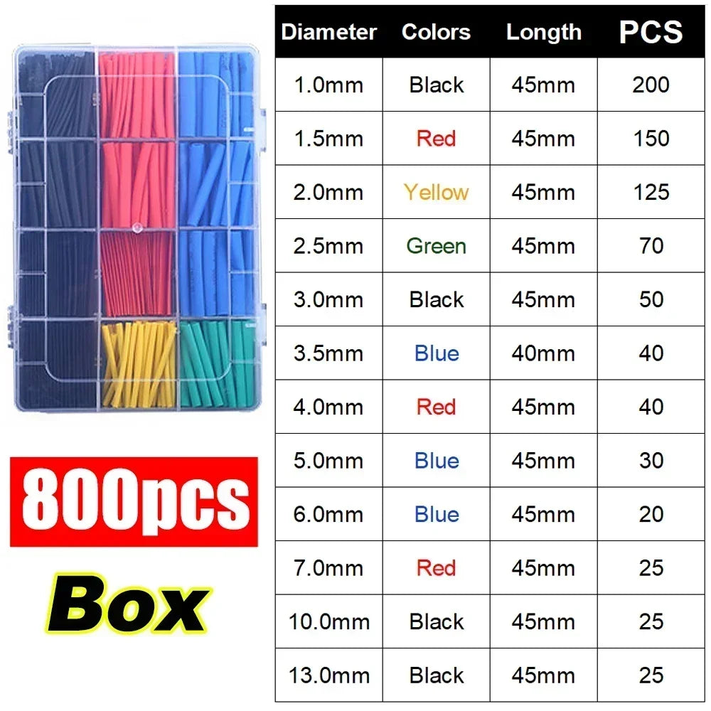 Heat Shrink Tube Kit Assorted Electrical Wire Insulation Sleeving