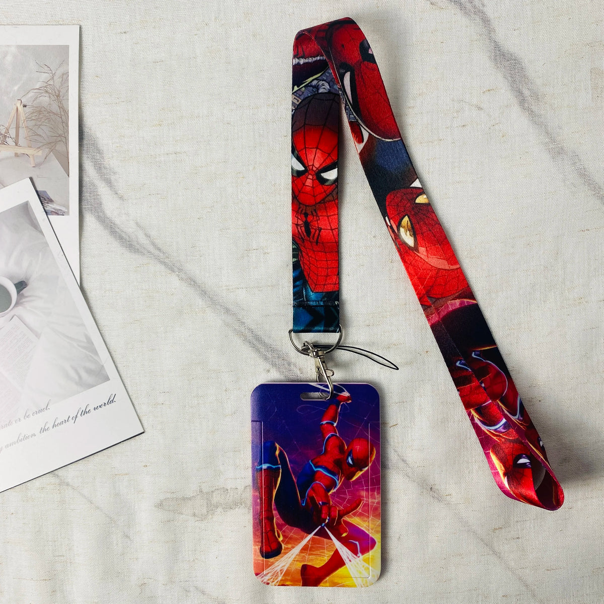 Anime Characters Card Holder Lanyard Keychain Bus ID Credit Card Cover Fans Gift