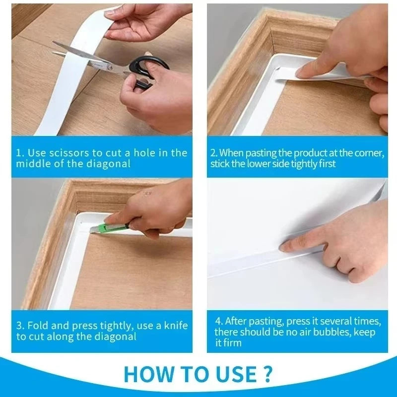 Waterproof PVC Sealing Tape – Self-Adhesive Caulk Strip for Sink, Bathtub, Toilet & Kitchen Gaps