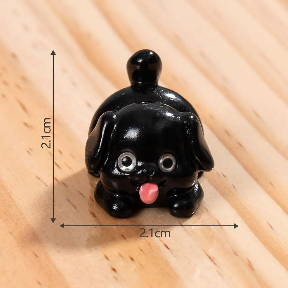 Black Cat Resin Figurine Mini Cartoon Animal Ornament Desktop Decoration Car Micro-Landscape
