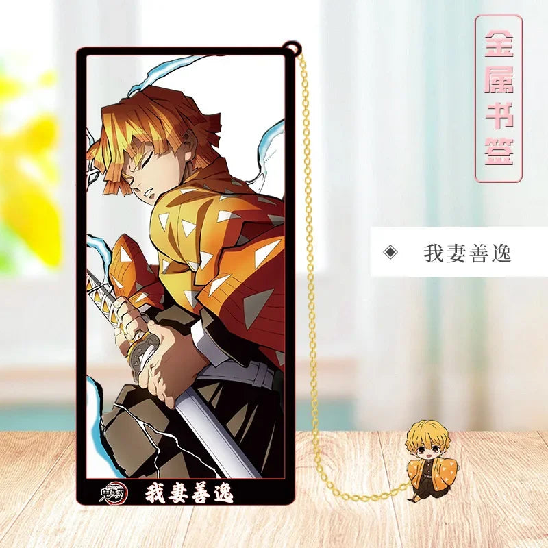 Demon Slayer Metal Bookmark Set – Anime Character Page Markers for Readers & Collectors