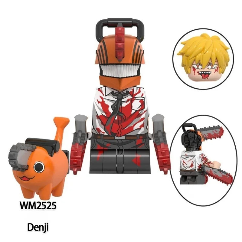 Chainsaw Man Building Block Figures, Mini Anime Brick Minifigs Collectible Gift