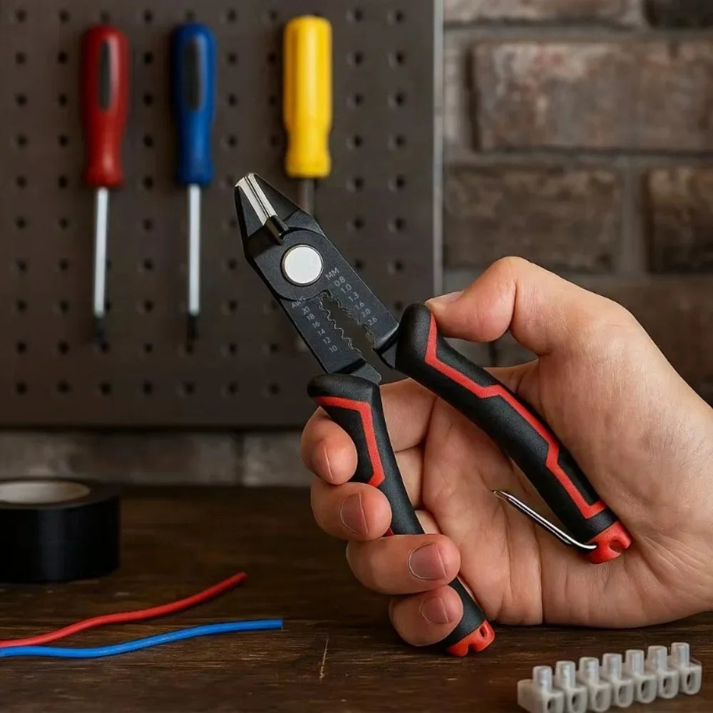 Multi-Function Wire Stripper Crimper Pliers - Automatic Cable Cutter Tool
