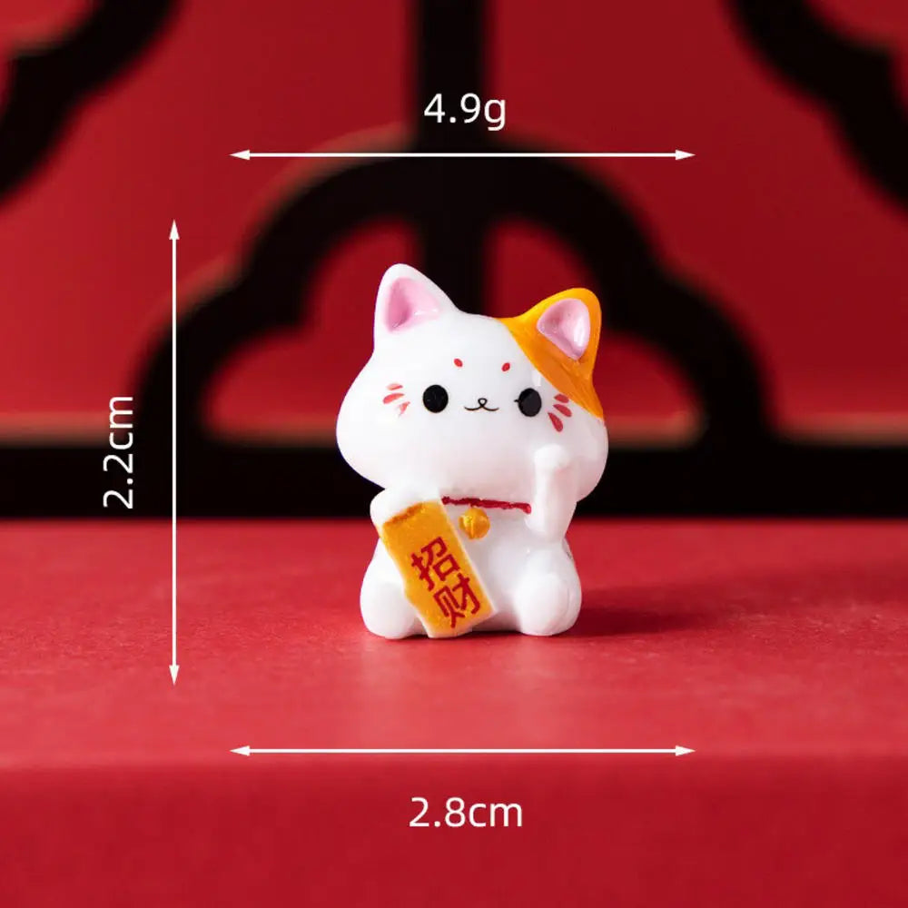 Black Cat Resin Figurine Mini Cartoon Animal Ornament Desktop Decoration Car Micro-Landscape