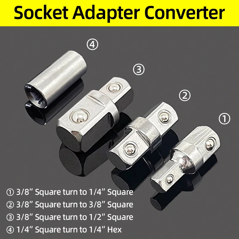 Socket Adapter Converter Set Ratchet Drive Reducer Kit