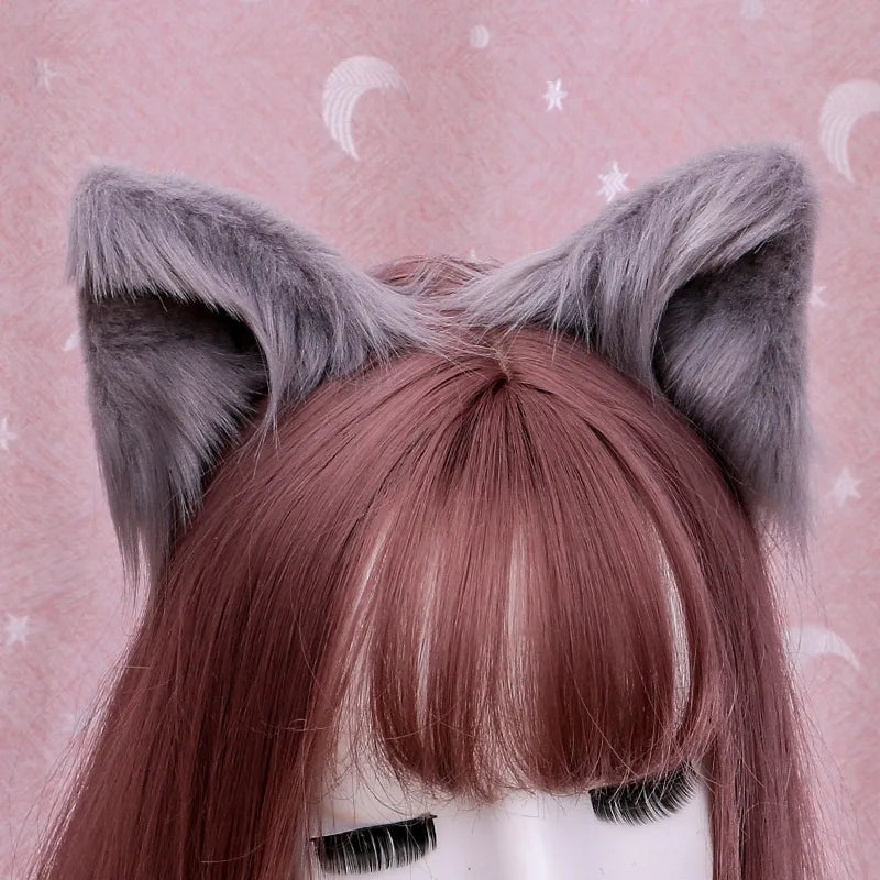 Lolita Gothic Cat Ears Headband - Kawaii Anime Cosplay Hair Accessory