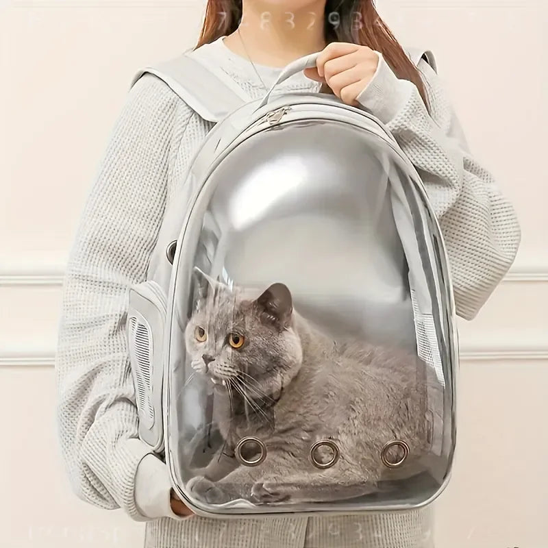 Pet Cat Carrier Backpack Double Shoulder Space Capsule Portable Travel Bag for Small Cats Dogs Breathable Outdoor Pet Carrier