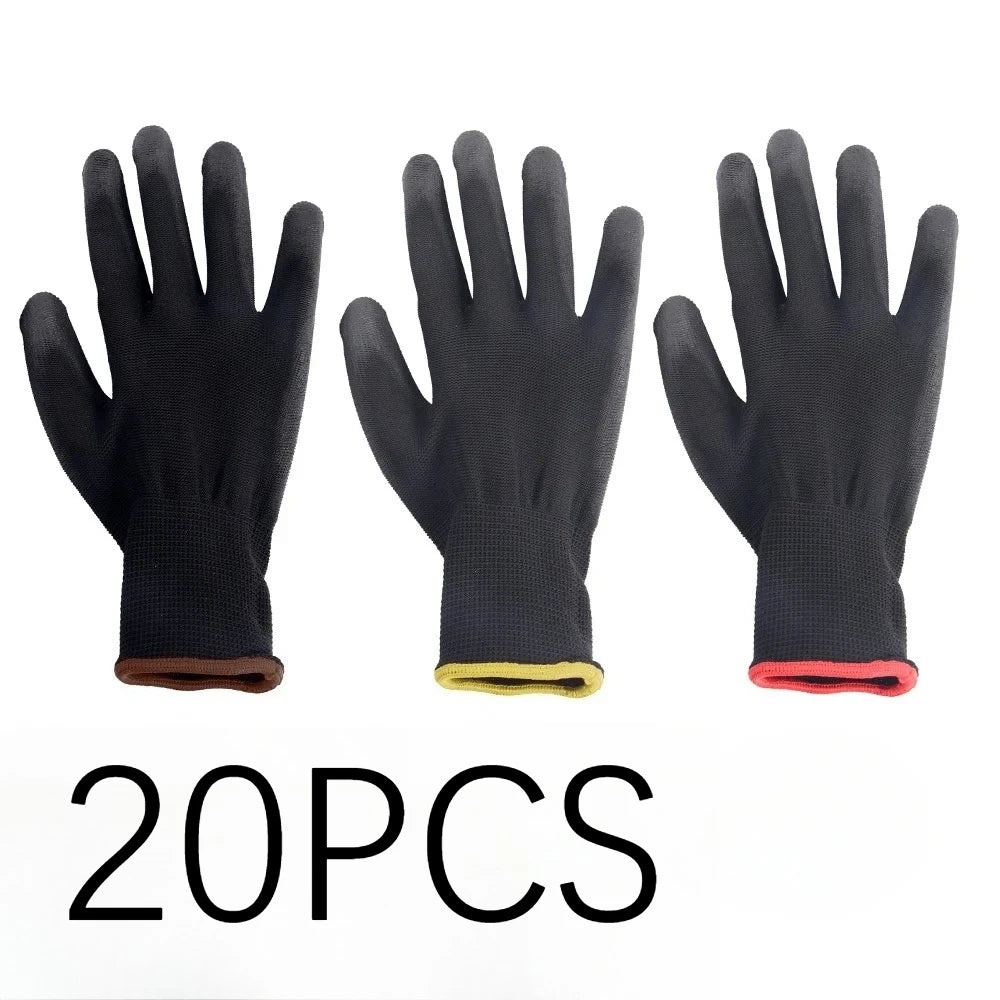 Nylon PU Coated Work Gloves, Non-Slip Gloves for Woodworking & DIY