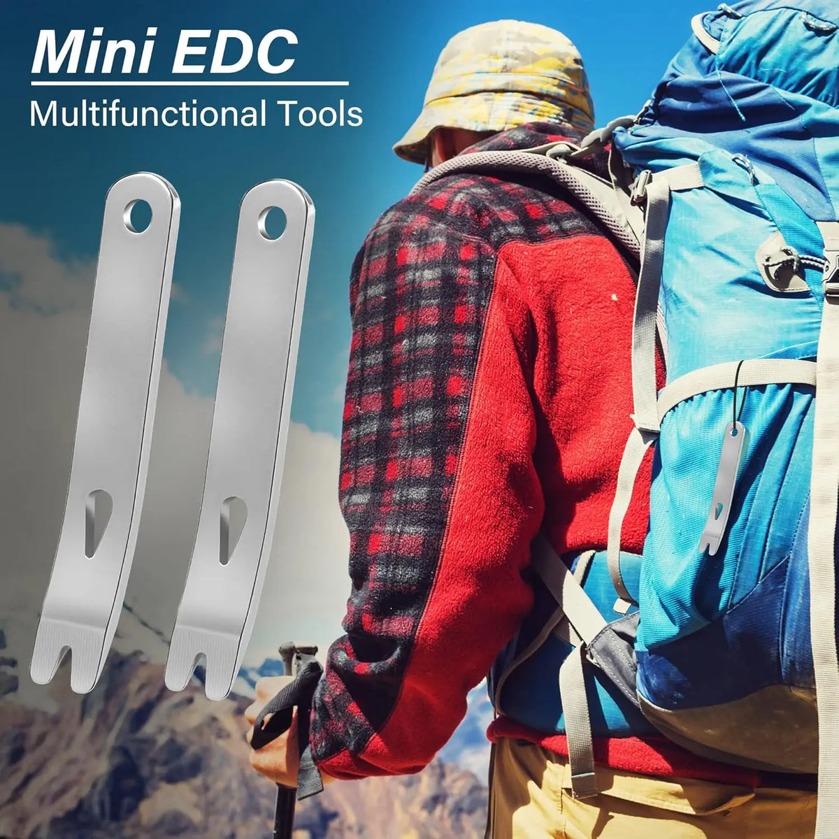 Mini Stainless Steel Pocket Pry Bar Crowbar EDC Tool