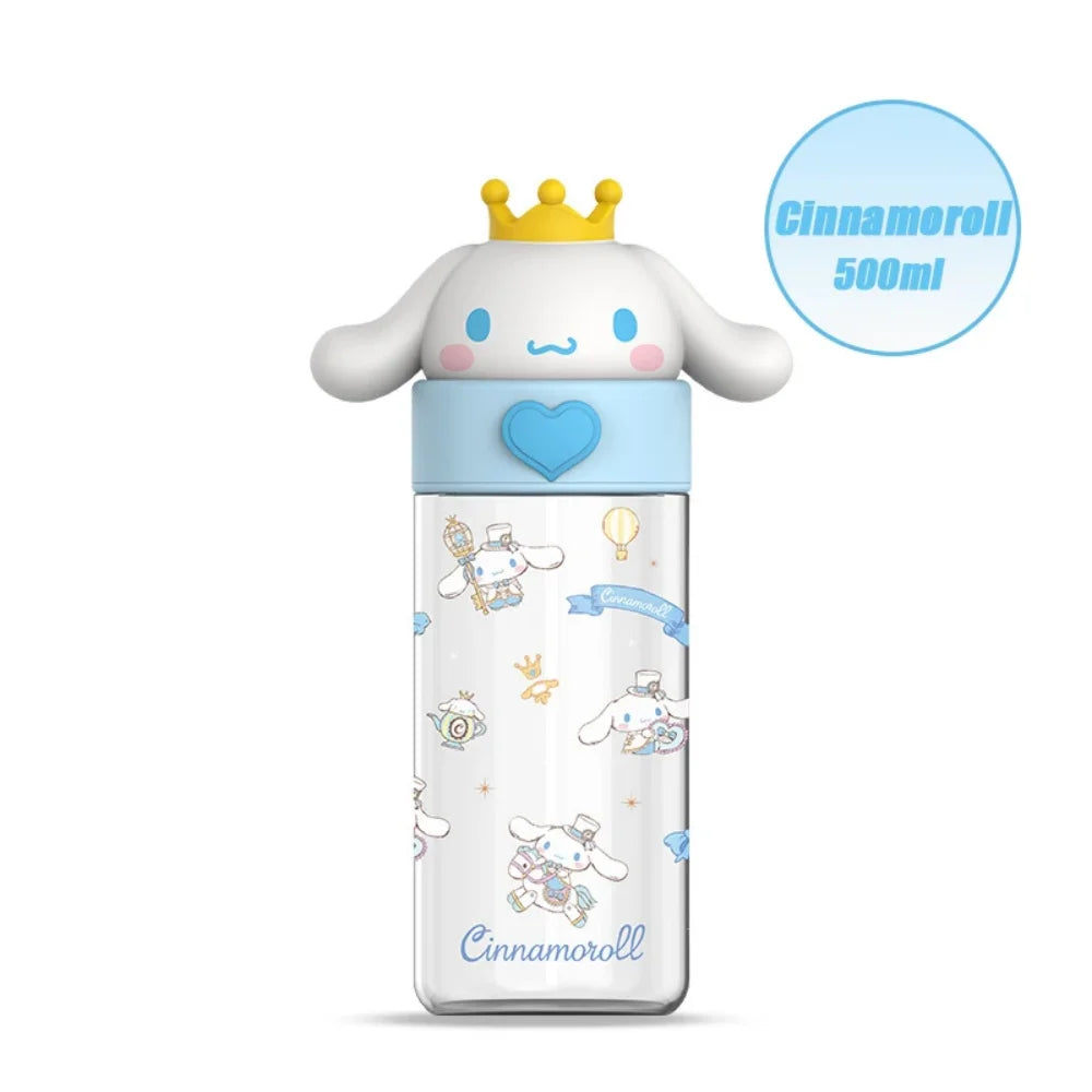 Sanrio 500ml Water Bottle Cup – Kawaii Hello Kitty, Kuromi & Cinnamoroll Portable Tumbler