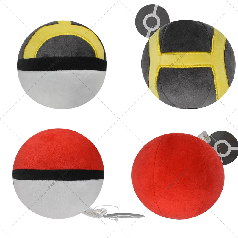 Pokemon Plush Pokeball Toy – 9 Styles Master Ball, Great Ball & Ultra Ball Stuffed Anime Plushies