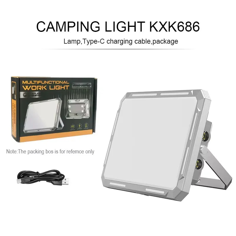 Magnetic Rechargeable LED Work Light - Super Bright Floodlight for Garage, Job Site & Camping
