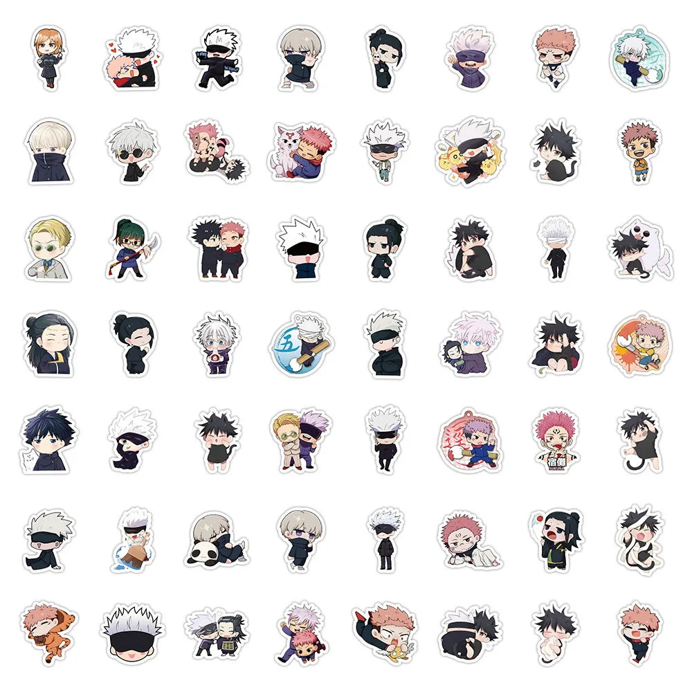 Jujutsu Kaisen Sticker Pack Waterproof Gojo Itadori Decals for Phone Laptop
