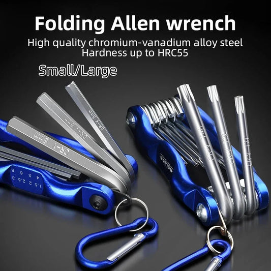 Portable Folding Hex Wrench Set - Metric Allen Key and Torx Spanner Hand Tool