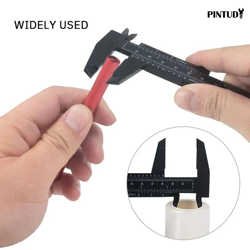 Plastic Vernier Caliper 0-150mm - Pocket Measuring Ruler for DIY & Woodworking
