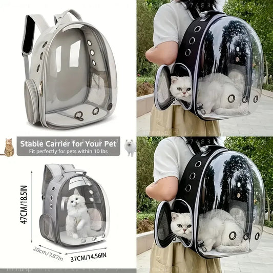 Pet Cat Carrier Backpack Double Shoulder Space Capsule Portable Travel Bag for Small Cats Dogs Breathable Outdoor Pet Carrier