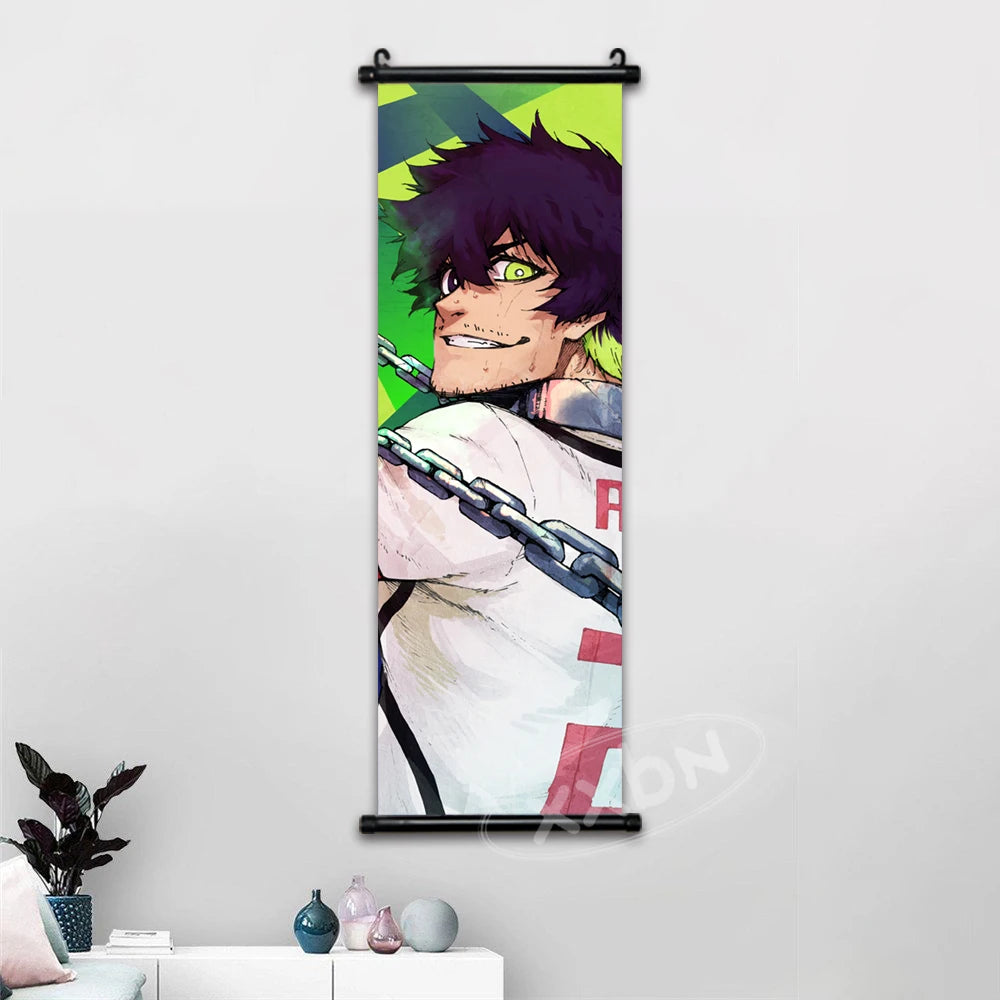 Blue Lock Anime Poster Canvas Wall Art Isagi Yoichi Chigiri Hyoma Home Decor