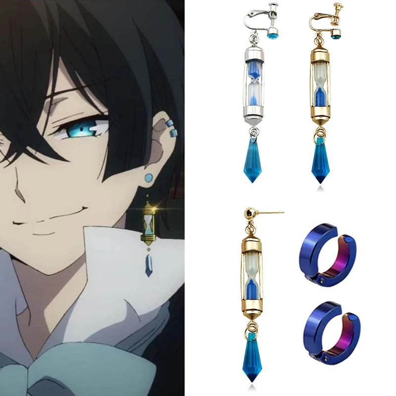 Vanitas Hourglass Anime Drop Earrings Ear Cuff Cosplay Jewelry Unisex Gift