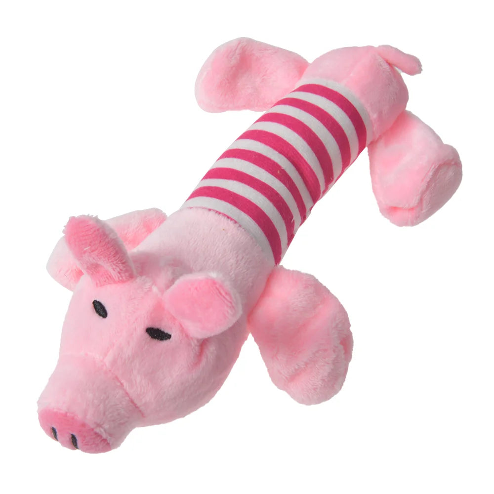 Plush Dinosaur Dog Chew Toy - Interactive Stuffed Pet Toy for Small Dogs & Cats
