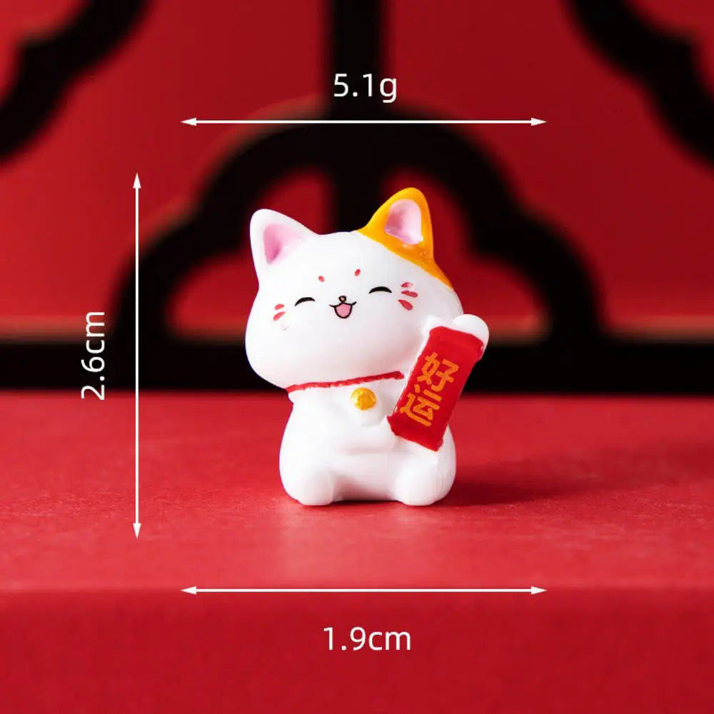 Black Cat Resin Figurine Mini Cartoon Animal Ornament Desktop Decoration Car Micro-Landscape