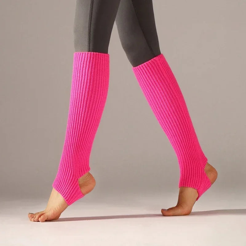 Y2K Knitted Wool Leg Warmers – Slouchy Winter Boot Socks for Women