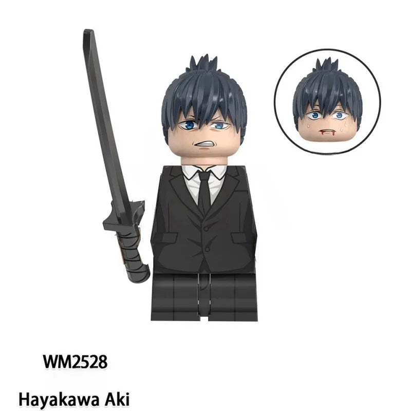 Chainsaw Man Building Block Figures, Mini Anime Brick Minifigs Collectible Gift
