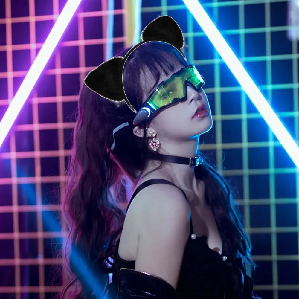 Cute Furry Cat Ears Headband – Cosplay Fancy Dress Hairband for Women & Girls