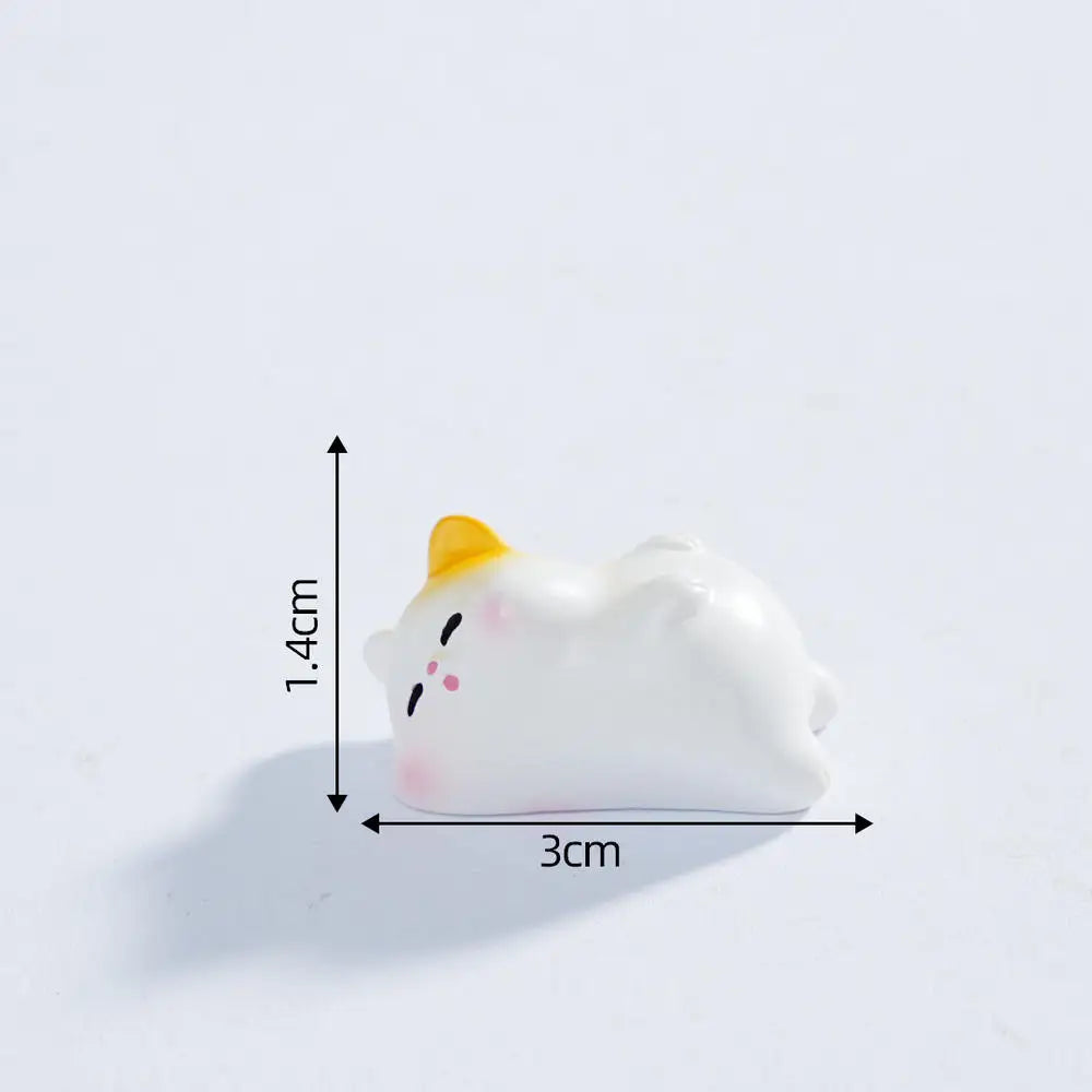 Black Cat Resin Figurine Mini Cartoon Animal Ornament Desktop Decoration Car Micro-Landscape