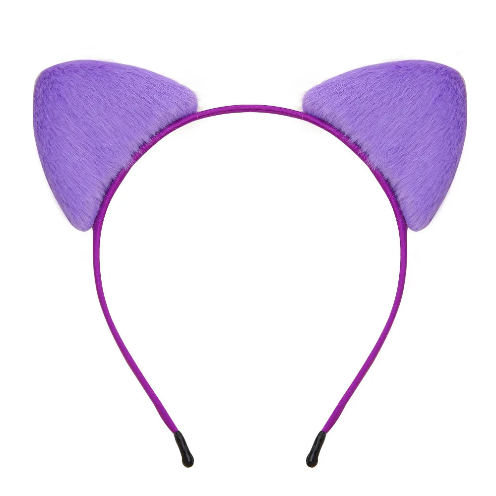 Cute Furry Cat Ears Headband – Cosplay Fancy Dress Hairband for Women & Girls