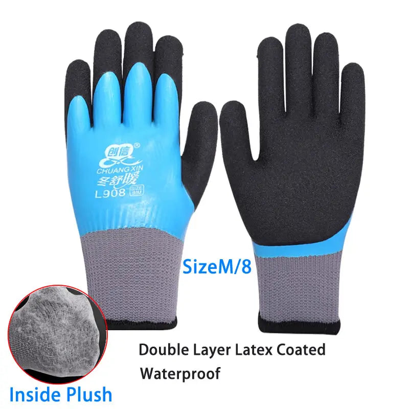 Waterproof Thermal Work Gloves, Winter Anti-Slip Garden & Builder Gloves