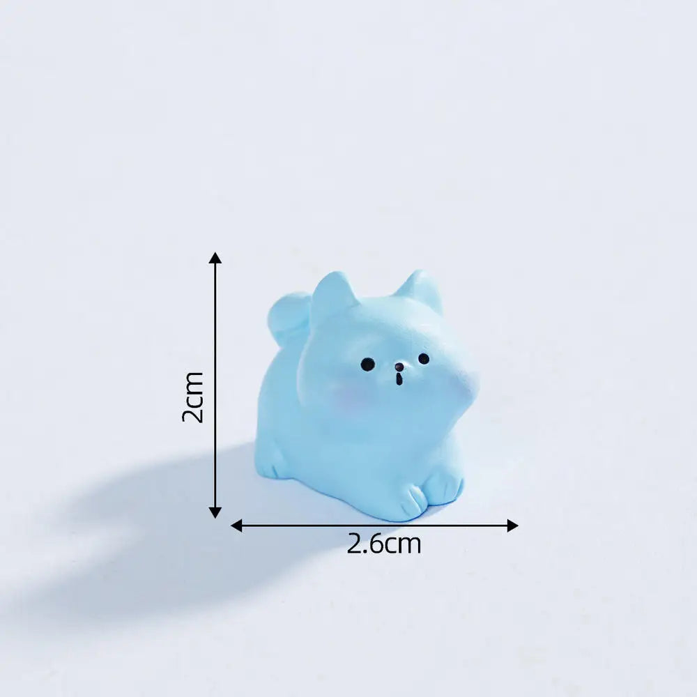 Black Cat Resin Figurine Mini Cartoon Animal Ornament Desktop Decoration Car Micro-Landscape