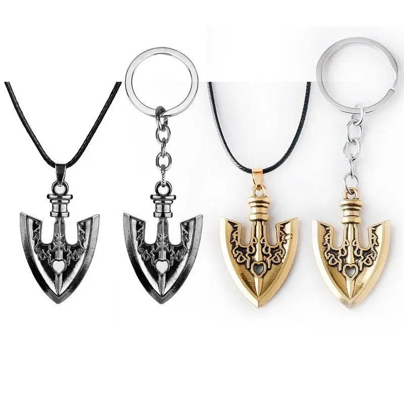 JoJo's Bizarre Adventure Kujo Jotaro Arrow Pendant Chain Necklace - Anime Metal Choker Jewelry Gift for Fans