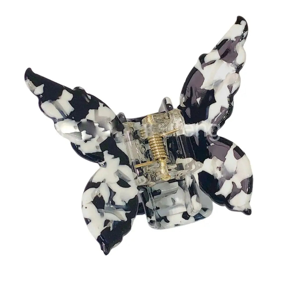 French Retro Butterfly Hair Claw Clips – Acetate Back-of-Head Updo Hair Grabbers for Women