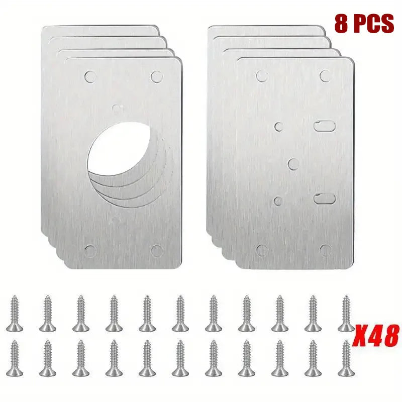Cabinet Hinge Repair Plate Kit Door Mount Fix Hardware