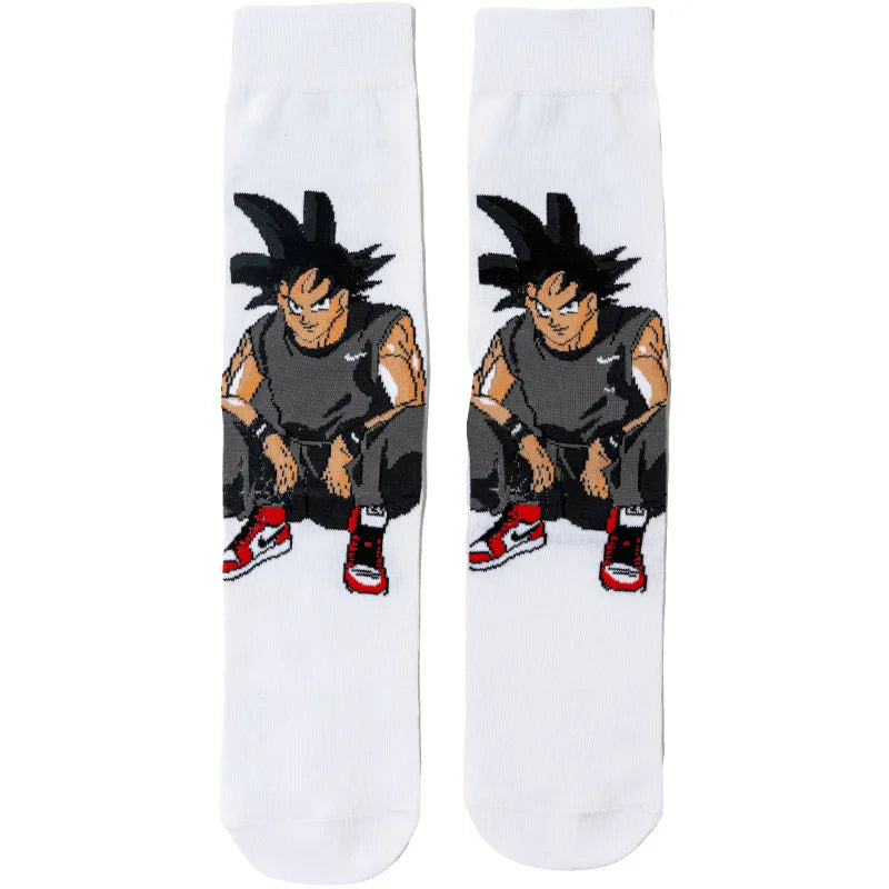 Bandai Dragon Ball Mid-Tube Socks – Anime Cartoon Cotton Crew Socks for Men
