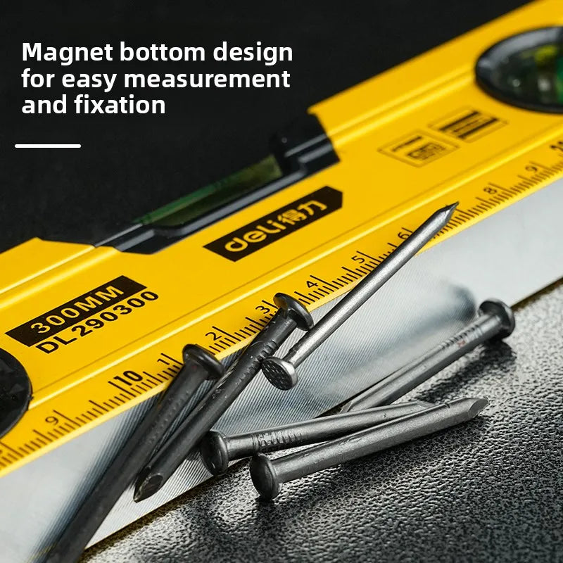 Magnetic Torpedo Spirit Level with 3 Vials, Shockproof Aluminum Bubble Level