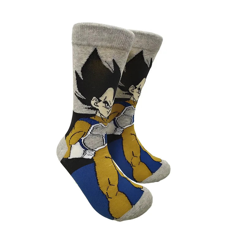 Bandai Dragon Ball Mid-Tube Socks – Anime Cartoon Cotton Crew Socks for Men