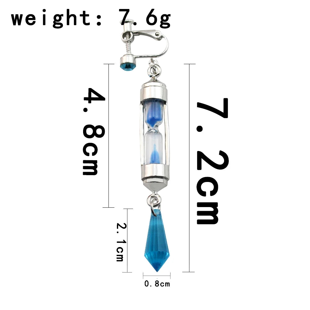 Vanitas Hourglass Anime Drop Earrings Ear Cuff Cosplay Jewelry Unisex Gift