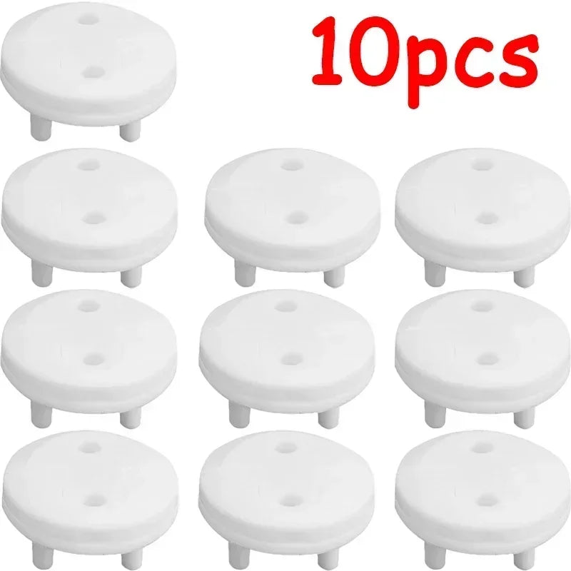 Child Safety Electrical Socket Covers, White Outlet Plug Protectors, 10 PCS
