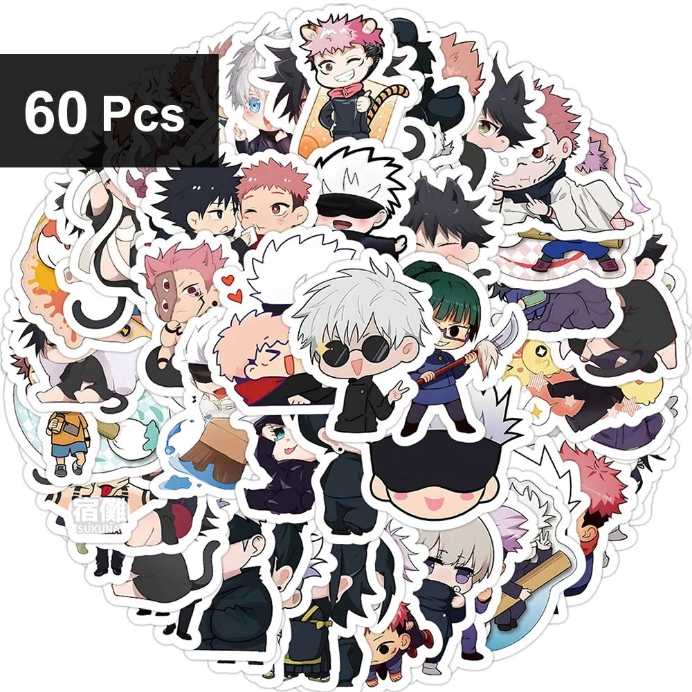 Jujutsu Kaisen Anime Stickers, Gojo Itadori Waterproof Phone Laptop Decals