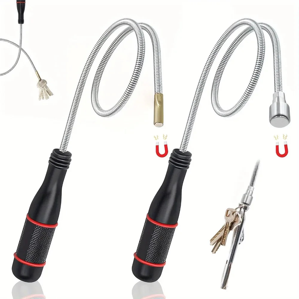 Flexible Magnetic Pickup Tool - Bendable Magnet Rod for Auto Repair & Sink Drain