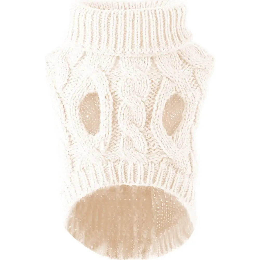 Knitted Turtleneck Pet Sweater Winter Dog Cat Costume Clothes