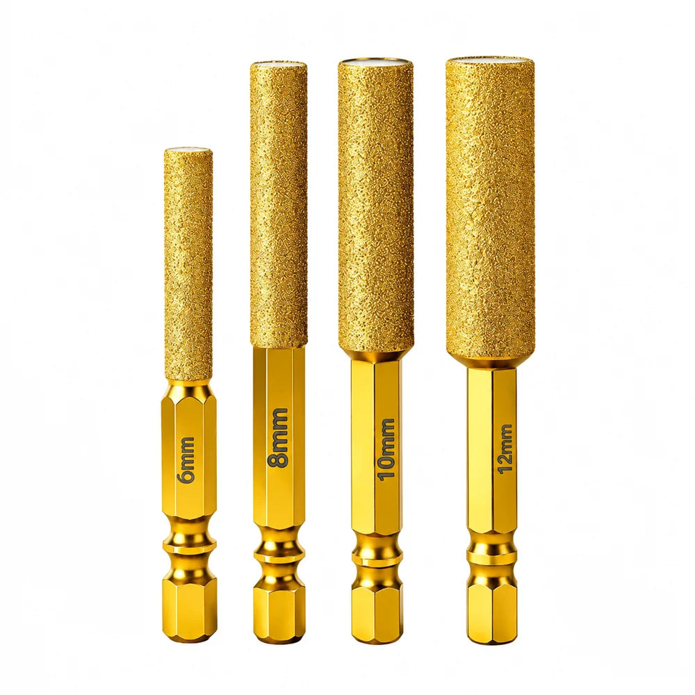 Diamond Core Drill Bit Hex Shank Dry Hole Saw Set for Ceramic Tile, Granite & Marble