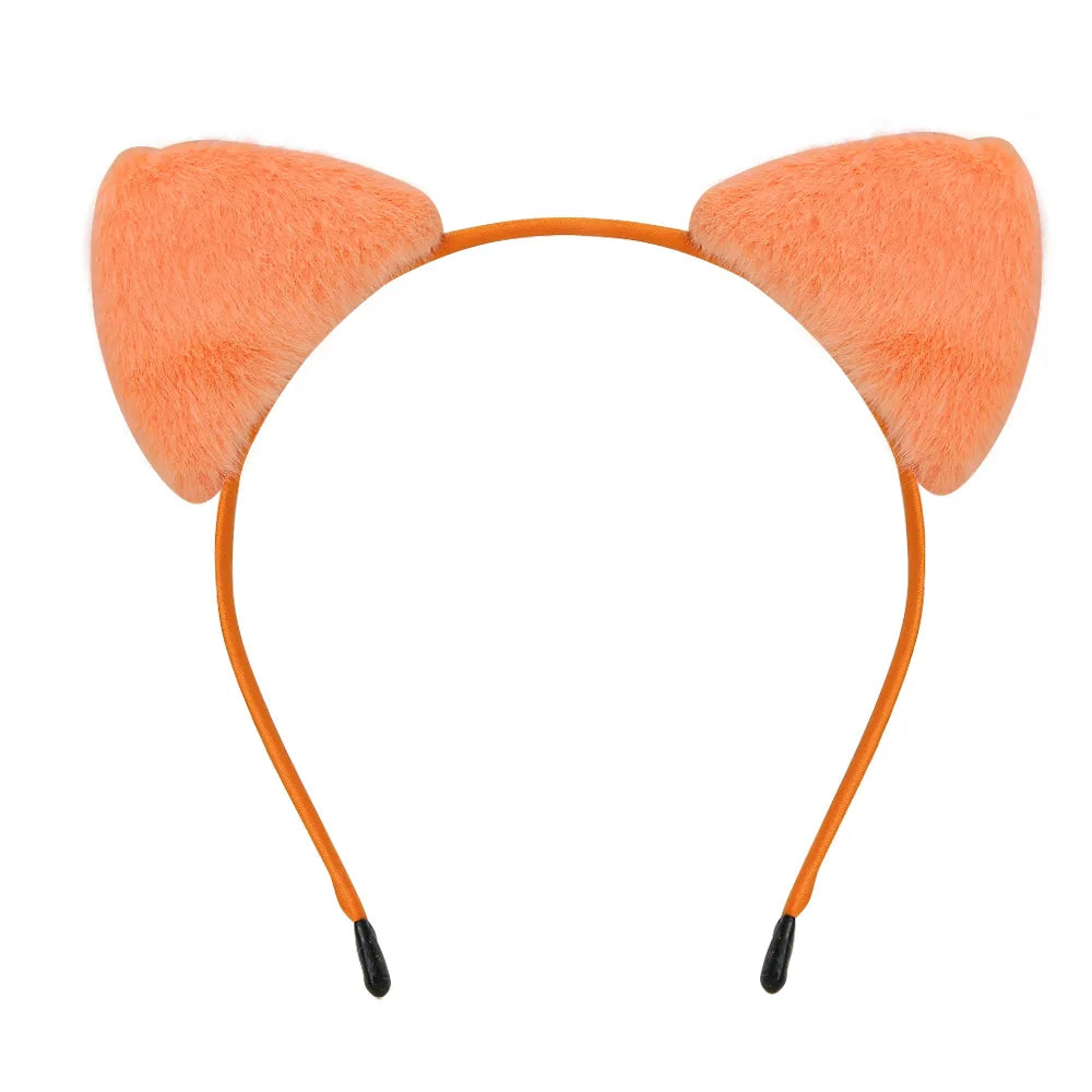 Cute Furry Cat Ears Headband – Cosplay Fancy Dress Hairband for Women & Girls