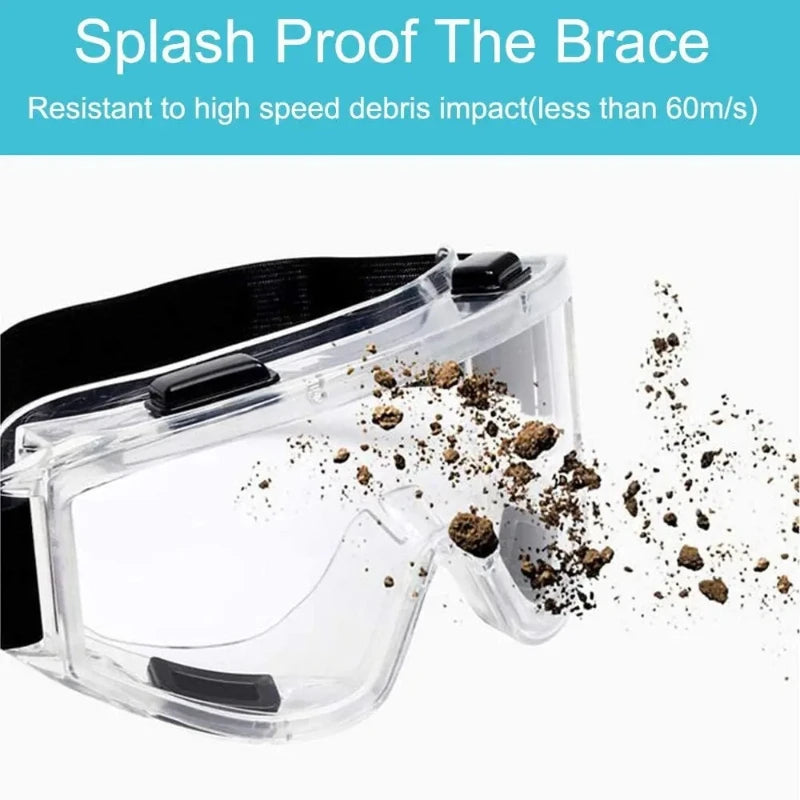 Safety Goggles – Clear Anti-Fog Protective Eye Goggles for Work, Lab & Workshop