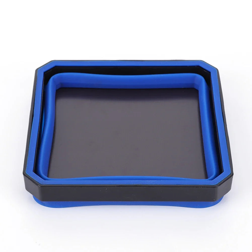 Magnetic Screw Tray 5 Inch – Collapsible Silicone Parts Bowl for Mechanics, Plumbers & DIY