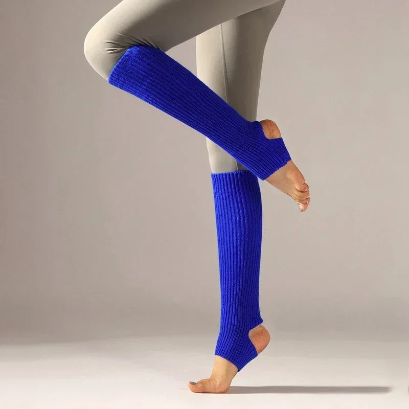 Y2K Knitted Wool Leg Warmers – Slouchy Winter Boot Socks for Women