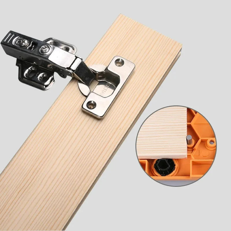 35mm Cup Hinge Jig Kit – Concealed Cabinet Hinge Drilling Guide for Woodworking Doors