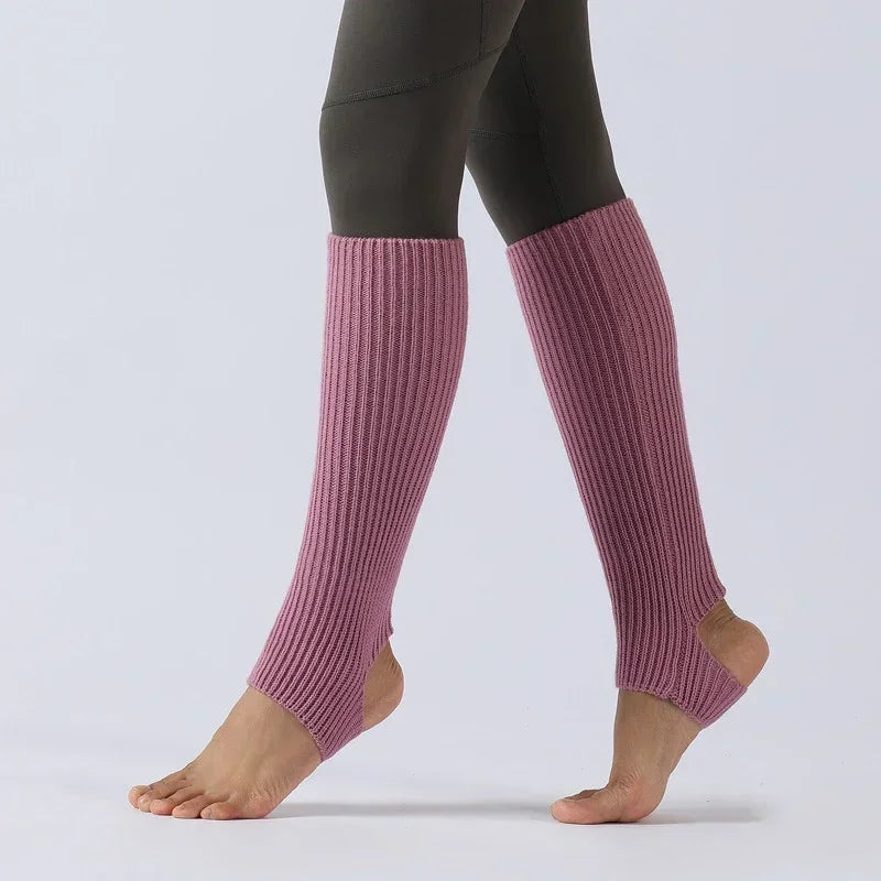 Y2K Knitted Wool Leg Warmers – Slouchy Winter Boot Socks for Women